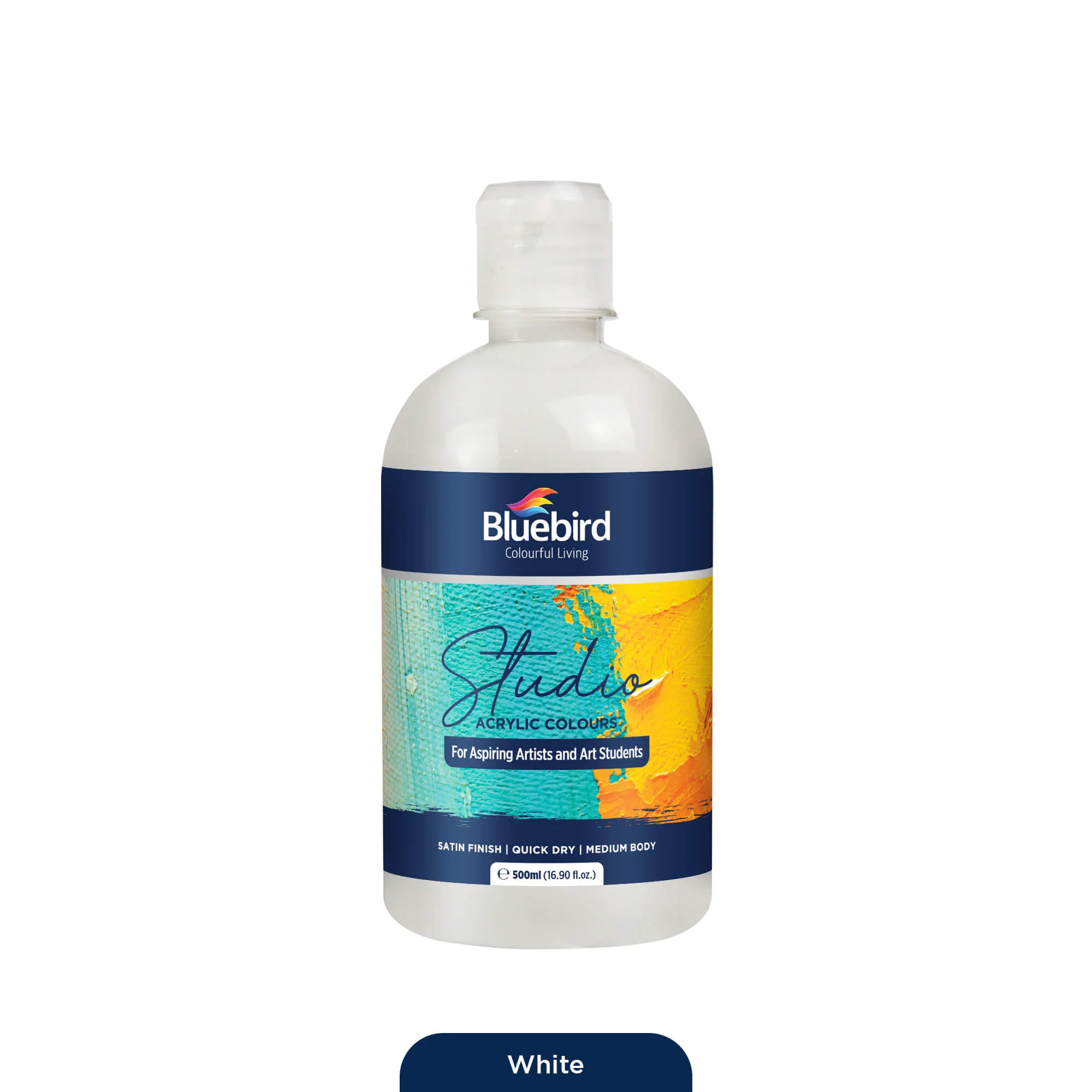Studio Acrylic Colours - 500 ml - Primary Shades - Image 2